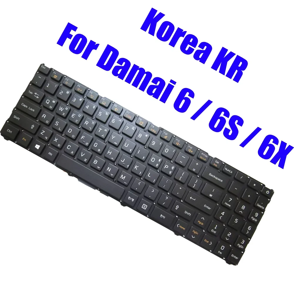 

Корейская клавиатура для ноутбука KR с подсветкой для MaiBen For Damai 6 6S 6X, черная, новая