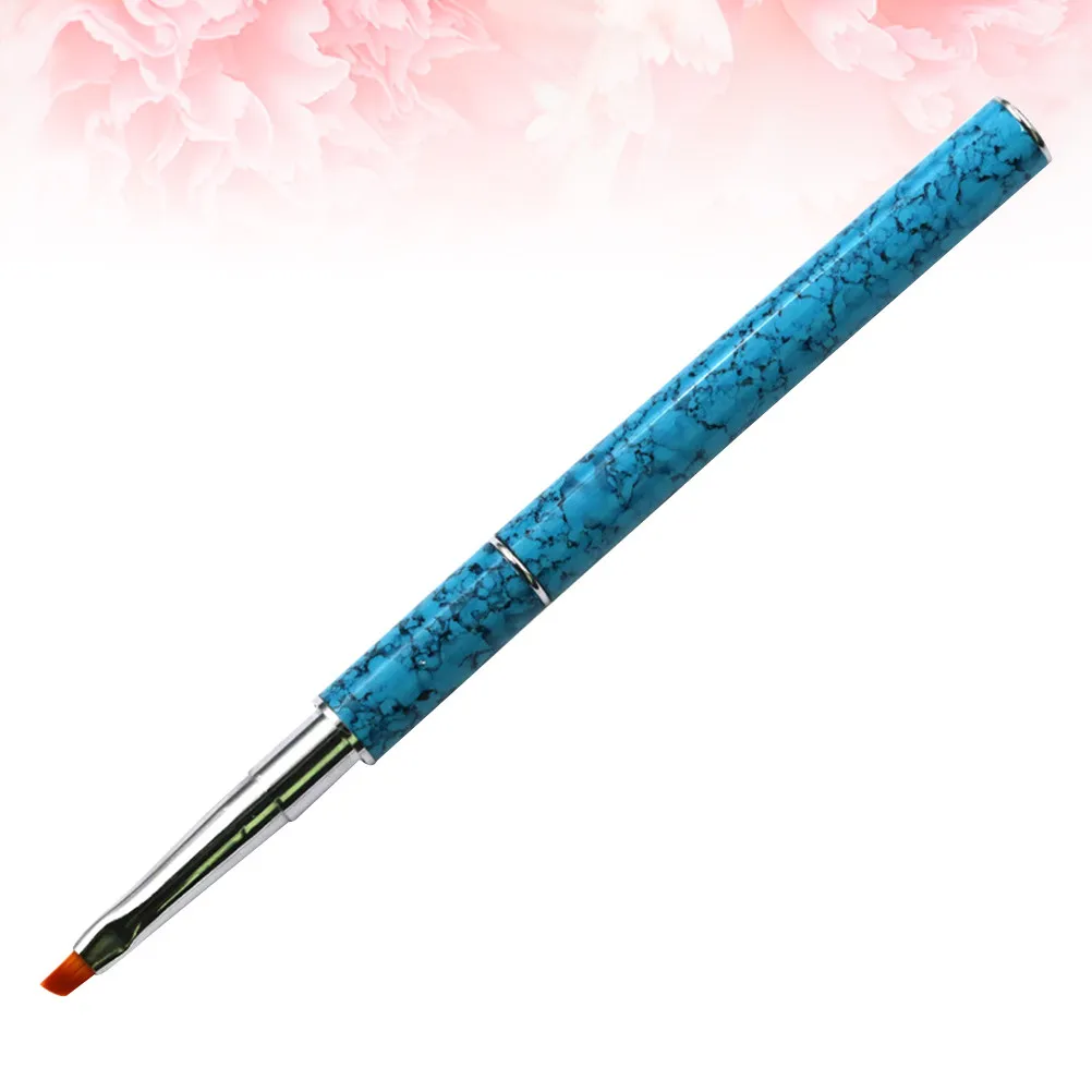 

1Pcs Dual-Use Manicure Brush Nail Art Pen with 2 Different Heads Lightweight Long Handle for Home Shop Salon Manicure Brush