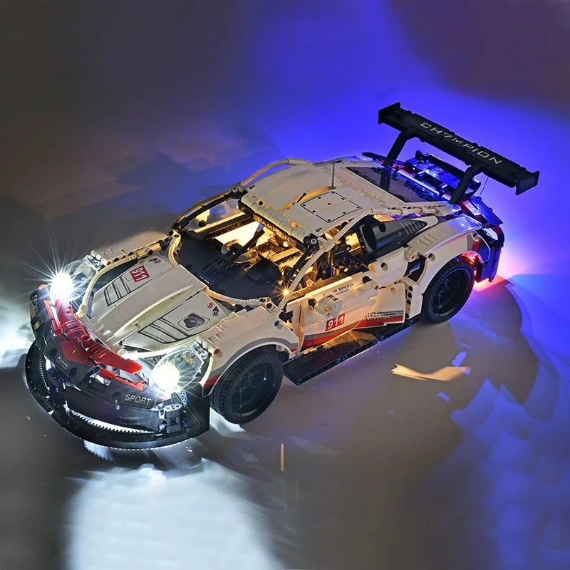 2026 LED Light Kit with Remote Control for Porsche 911 Building Block Sports Car (Blocks Not Included)