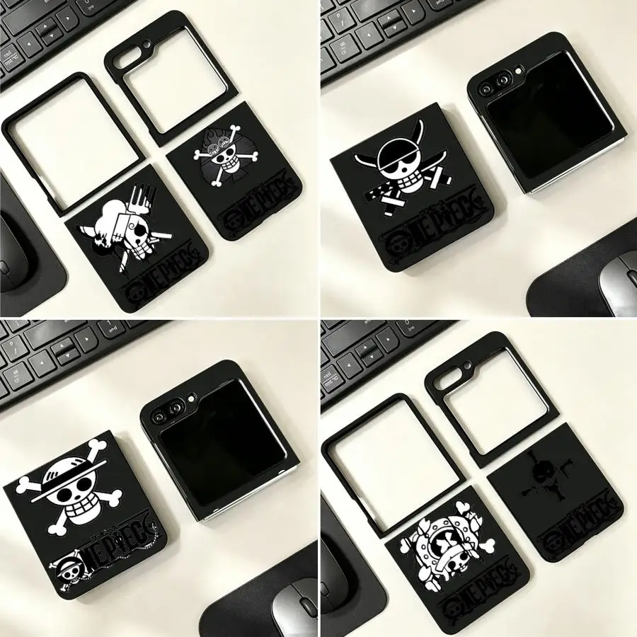 One Piece Logo Phone Cover Case for Samsung Galaxy Z Flip 8 Z Flip5 Z Flip4 ZFlip8 Z Flip 7 6 5 4 ZFlip7 FE Z Flip6