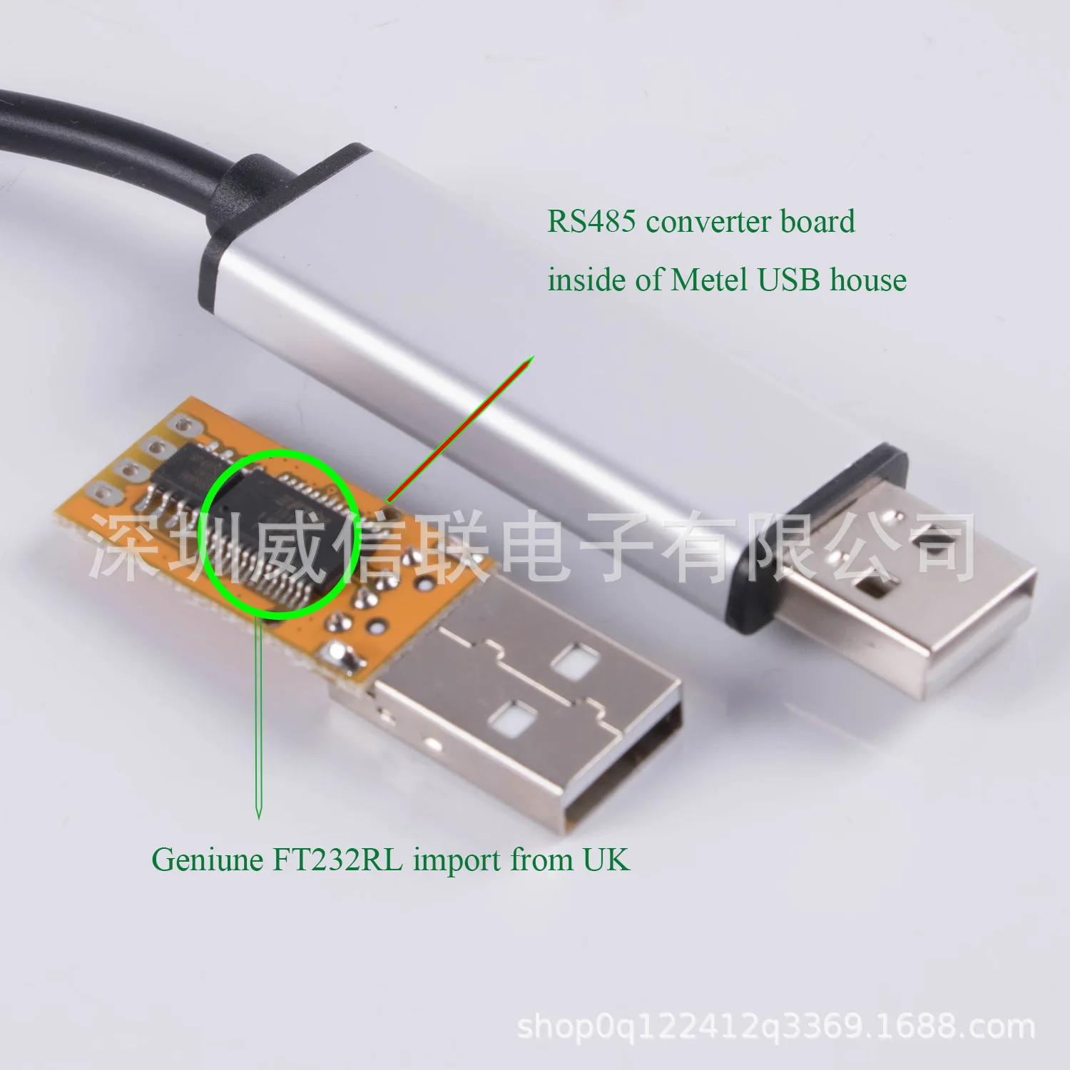 USB to RS485 XLR Cannon serial port conversion cable QLC DMX512 control stage light connection cable