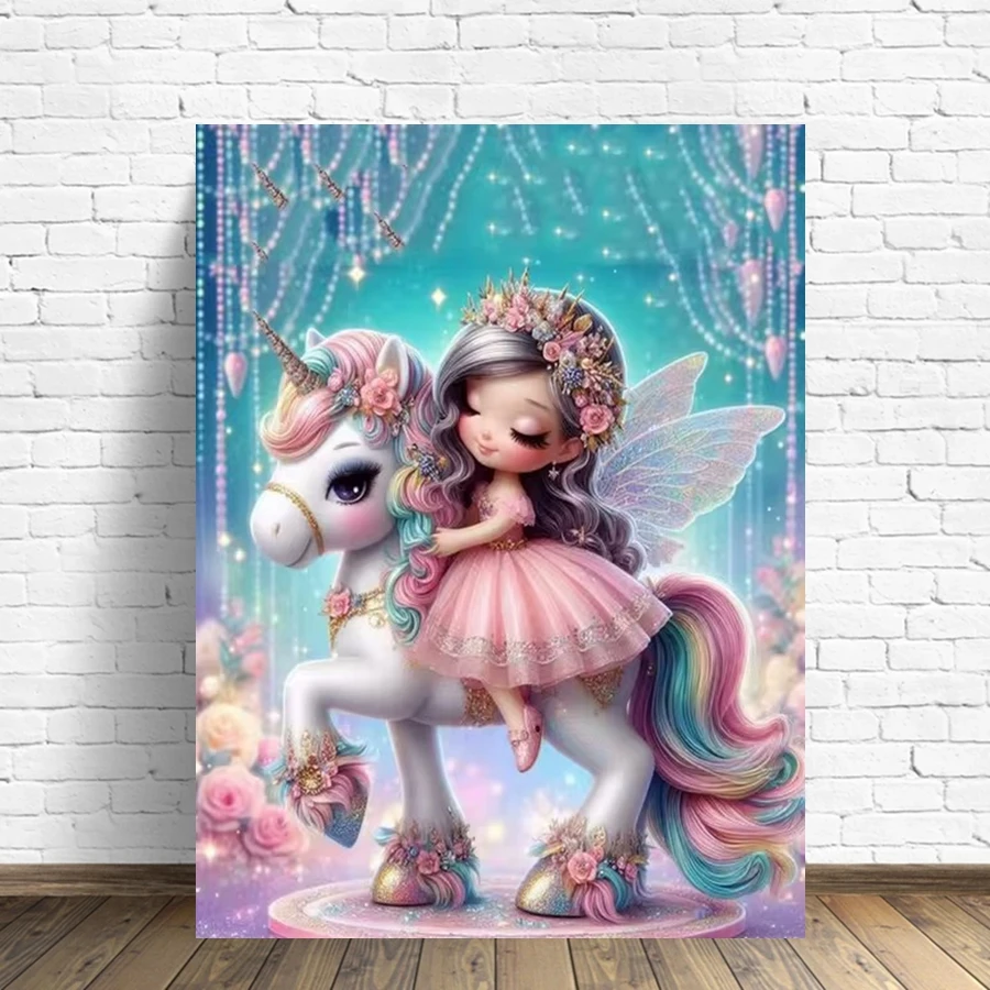 Cute Angel Elf unicorn Girl Ar - đánh giá và giá Embroidery Unicorn