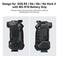 SmallRig 3464B Camera Cage for Canon EOS R5 / R6 / R5C / R6 Mark II with BG-R10 Battery Grip With 1/4\