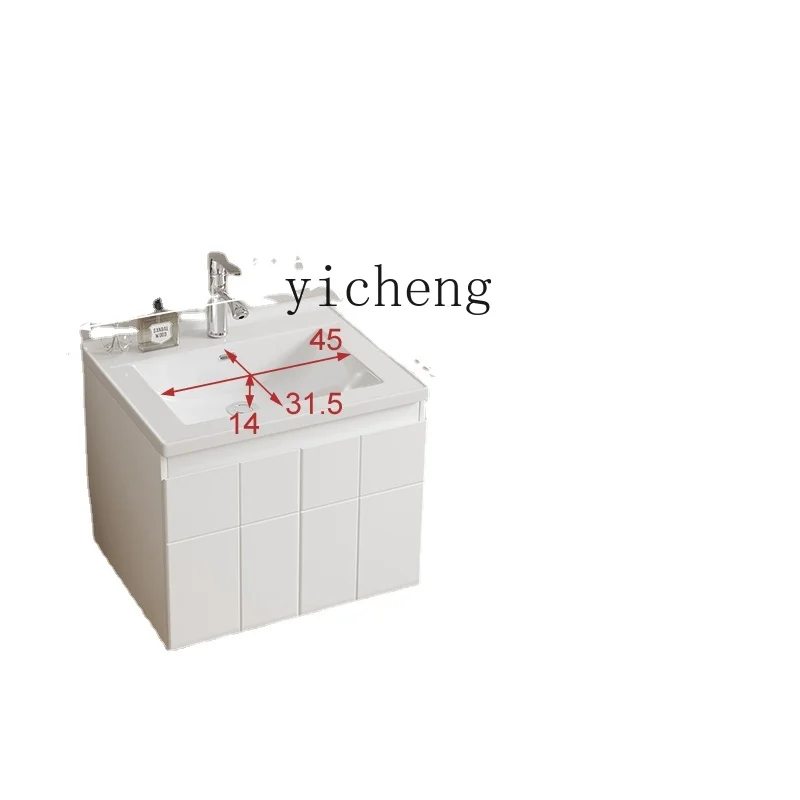 YY Master Bedroom Bathroom Cabinet Whole Washbin Combination Ceramic Face Washing Wash Basin Mirror Cabinet