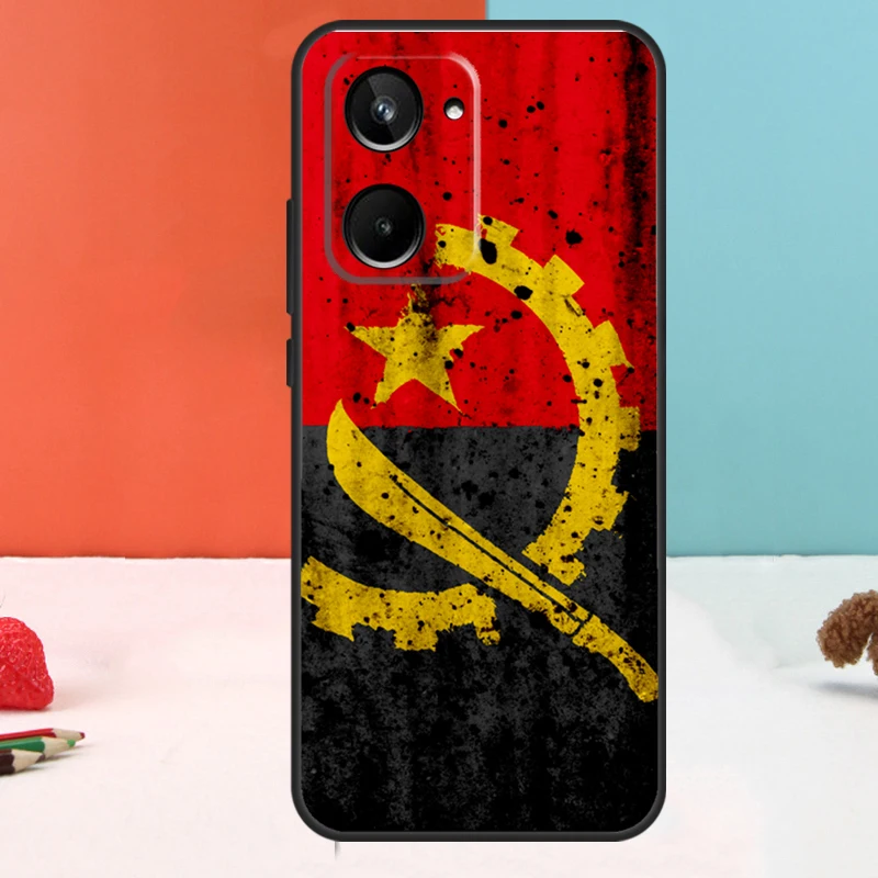 Angola flag For Realme 10 11 12 Pro Plus GT Neo5 C11 C30 C31 C33 C35 C25s C21Y C51 C55 C53 GT5 Pro Case