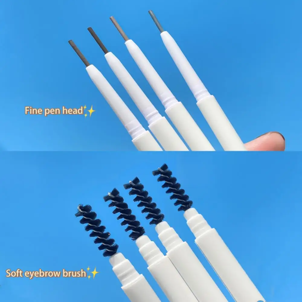 6 Colors Ultra Fine Eyebrows Pencil Waterproof Natural Three-dimensional Carving Knife Wild Eyebrow Pen Lasting Eyes Cosmetics
