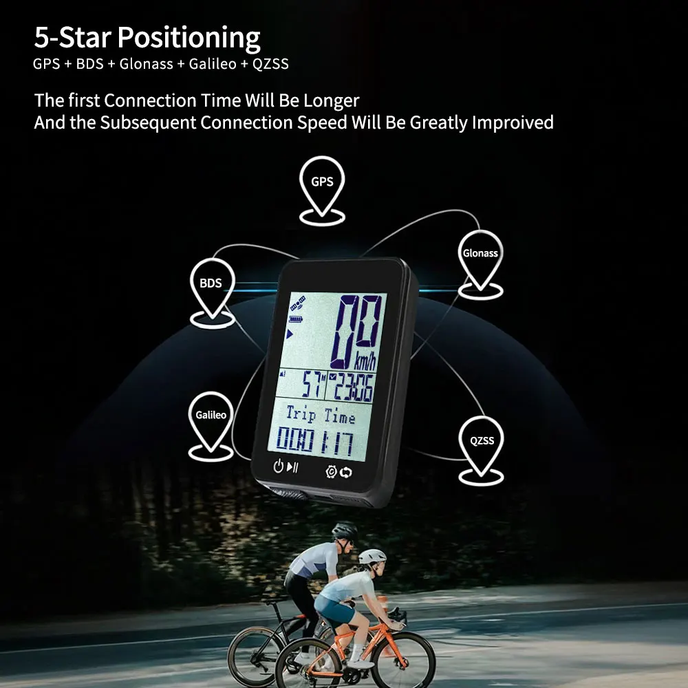 Outdoor Riding Multifunctional Wireless Bike Computer GPS Speedometer Odometer Waterproof Cycling Computer Bike Accessories - Image 3