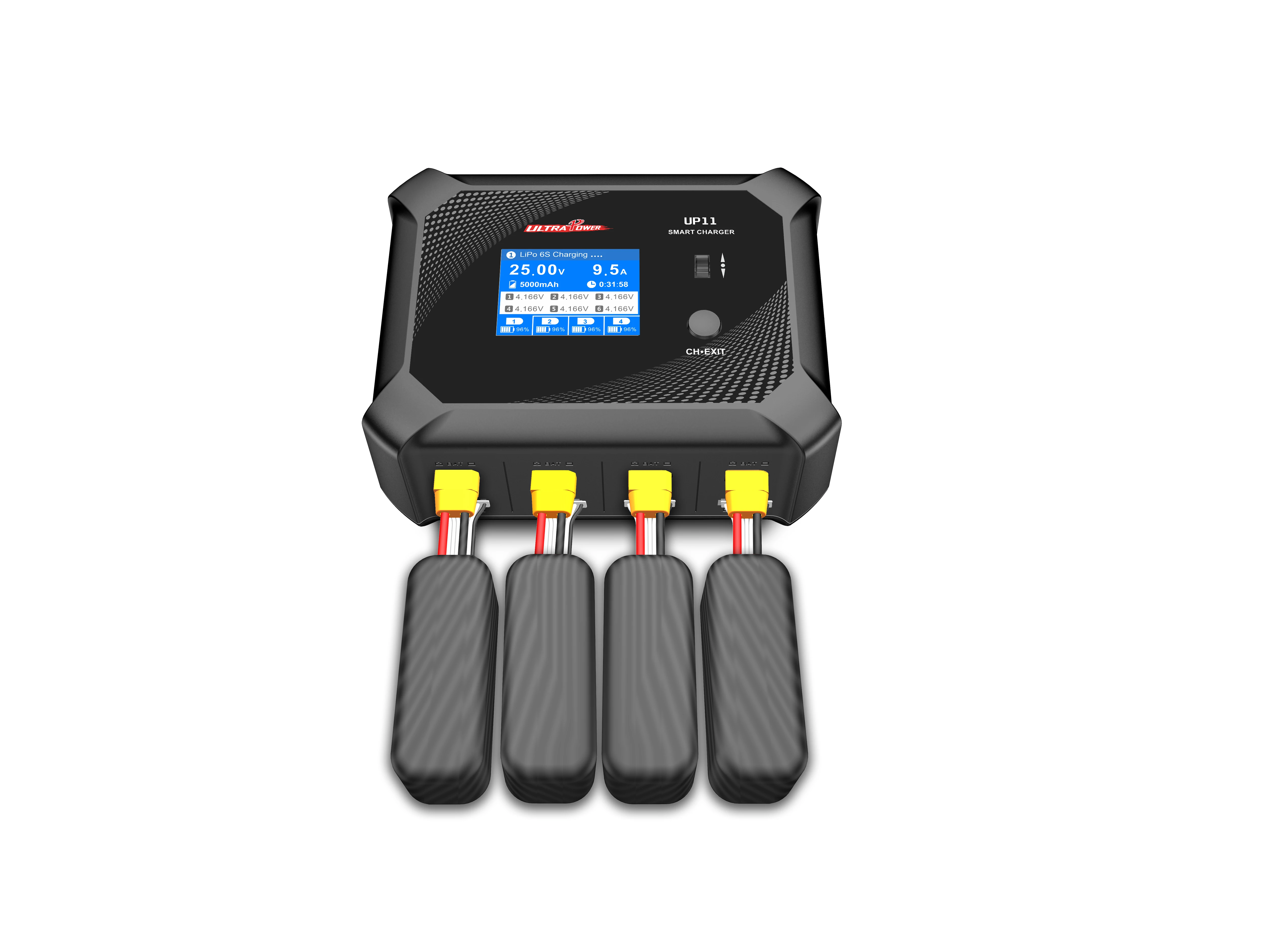 UltraPower UP11 4Channels Smart Blance Charger Discharger for 1-6S LiPo/LiHV/LiIon/LiFe Battery AC 240W 100-240V DC 600W 11-18V