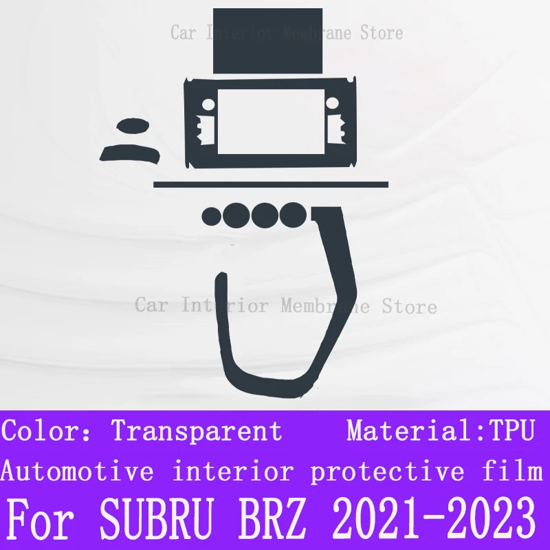 For SUBRU BRZ 2021-2023 Gearbox Panel Navigation Screen Automotive Interior TPU Protective Film Cover Anti-Scratch Sticker