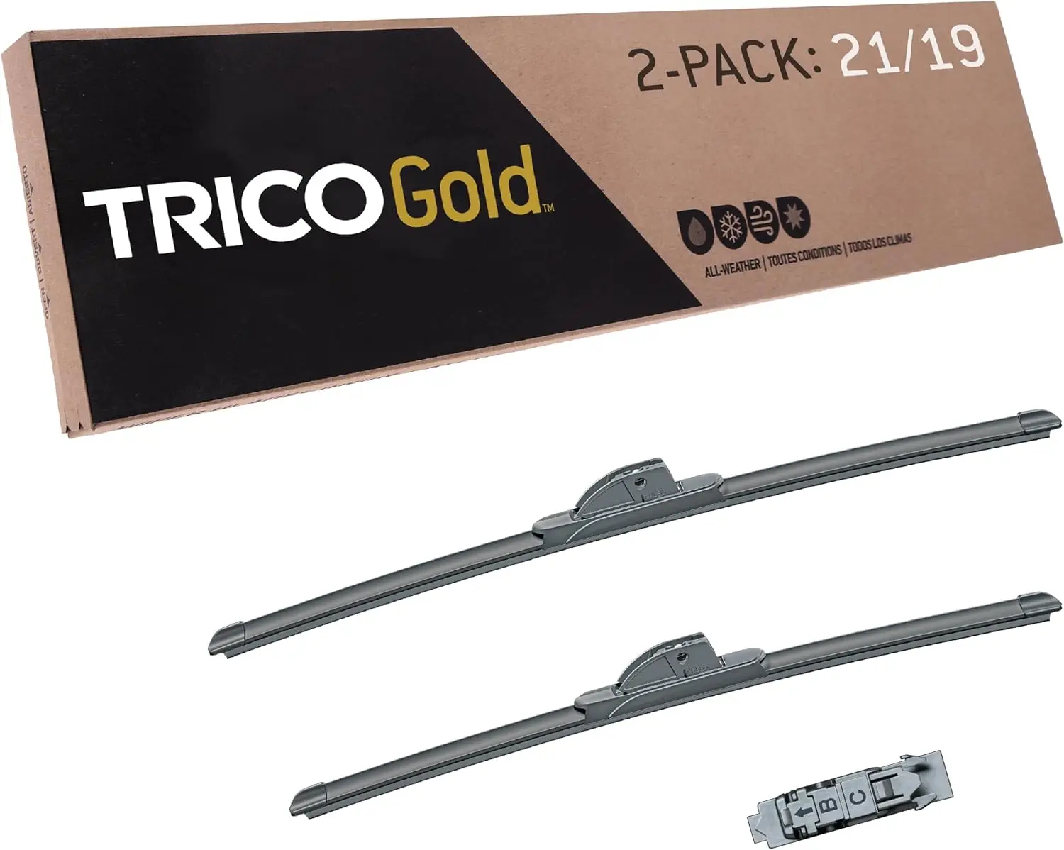 

Premium All-Weather Windshield Wiper Blades Set of 2 for Select Vehicle Models, Passenger and Driver Side