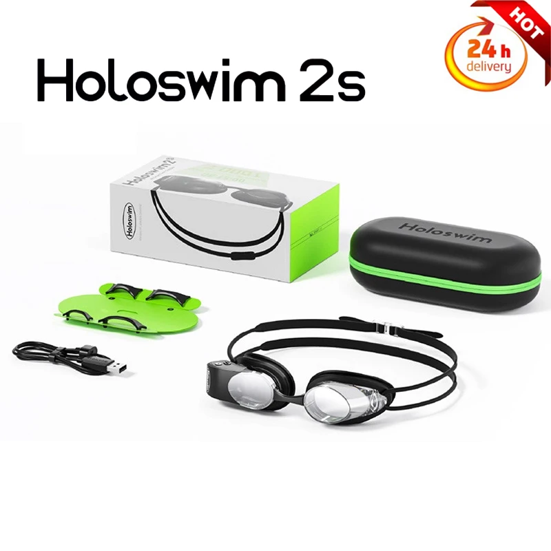 

Holoswim 2S Smart AR Glasses Portable Underwater Swimming Tracker Built-in Fitness Tracker Transparent OLED Swimming Glasses