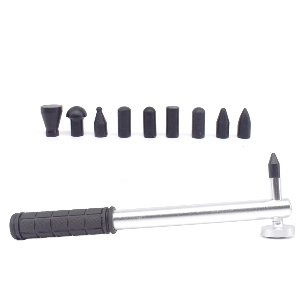 

Car Paint-less Dent Repair Removal Hammer With 9 Nylon Heads Knock Tap Down Tool