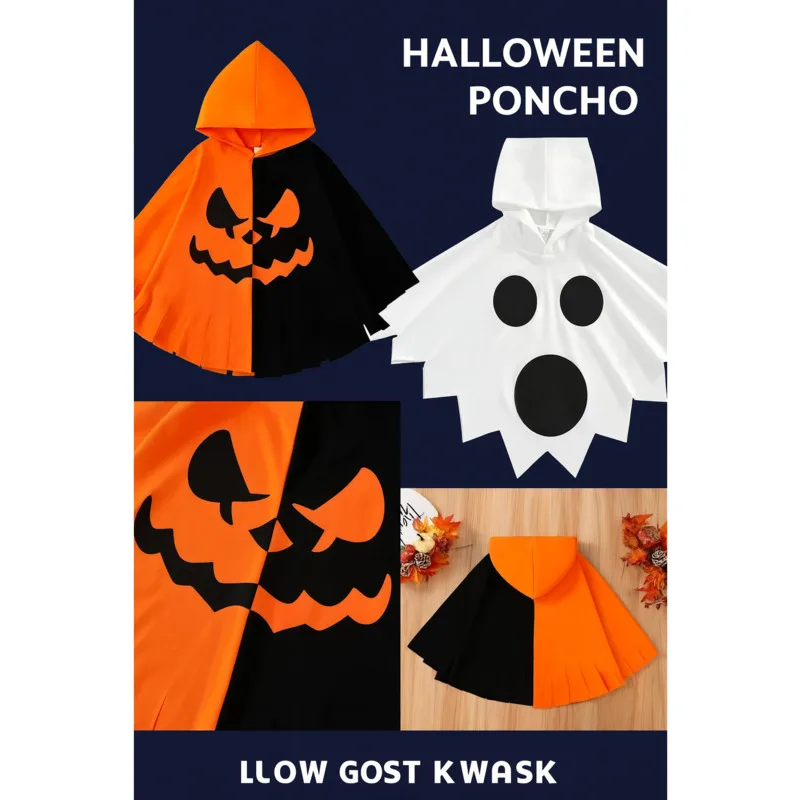 

Funny Clothes Halloween Children Costume Horror Cosplay Dress Up Girls Ghost Boys Cartoon Anime Children Witch Cloak Halloween