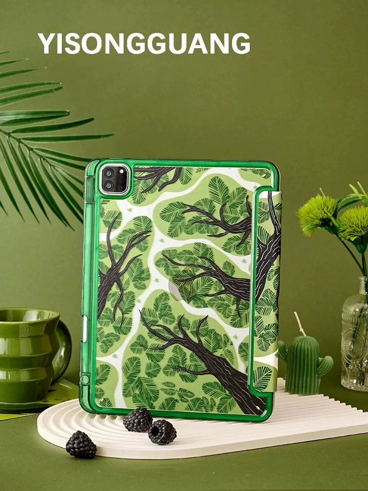 Original forest flat shell, suitable for iPad, made of acrylic material