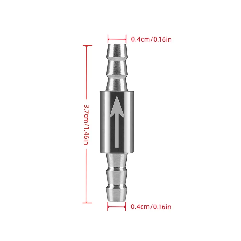 1pc 4mm Stainless Steel Aquarium Water Valve Check Valve for CO2 System Non Return Water Cylinder to Diffuser - view 2