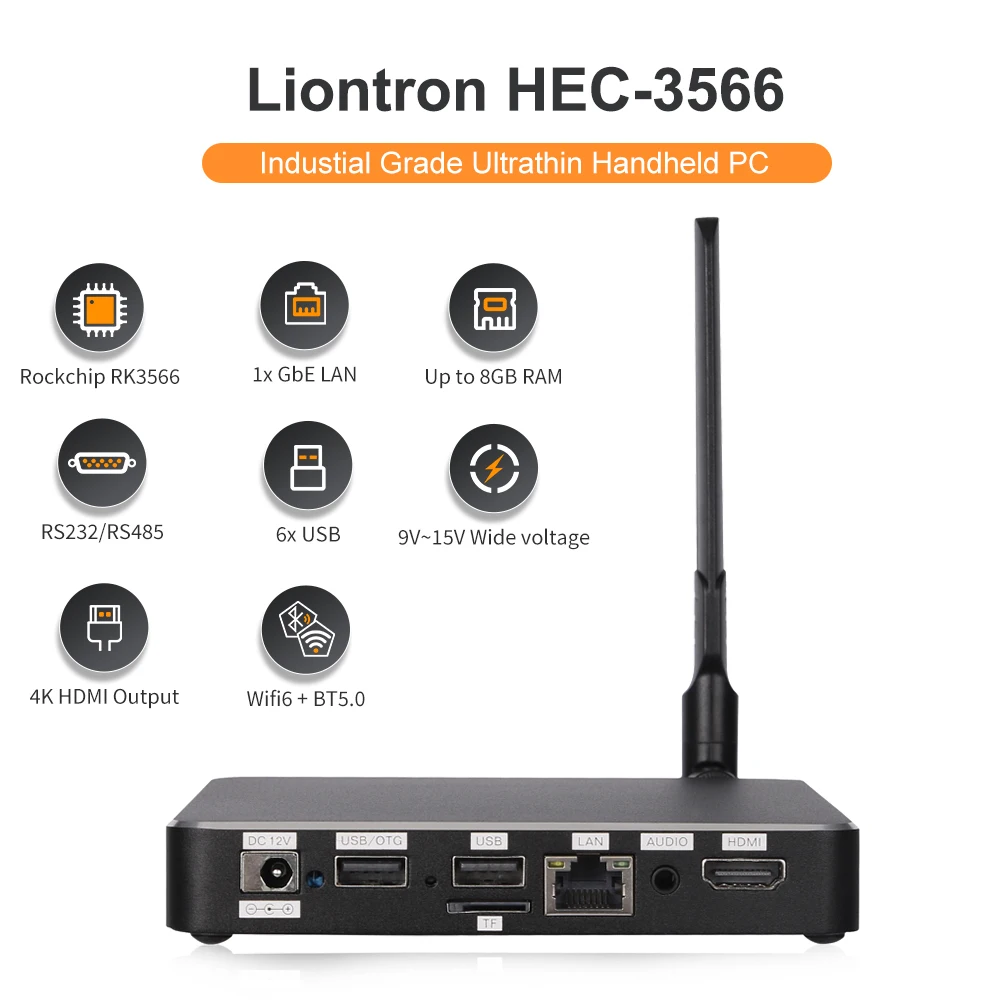 Liontron мини-ПК Linux ПК Android 8 Гб DDR4 128 Гб SSD 4 ядра 4K 60 Гц Debian 10 Rockchip UHD Graphics HDMI M.2 SATA 2280 USB