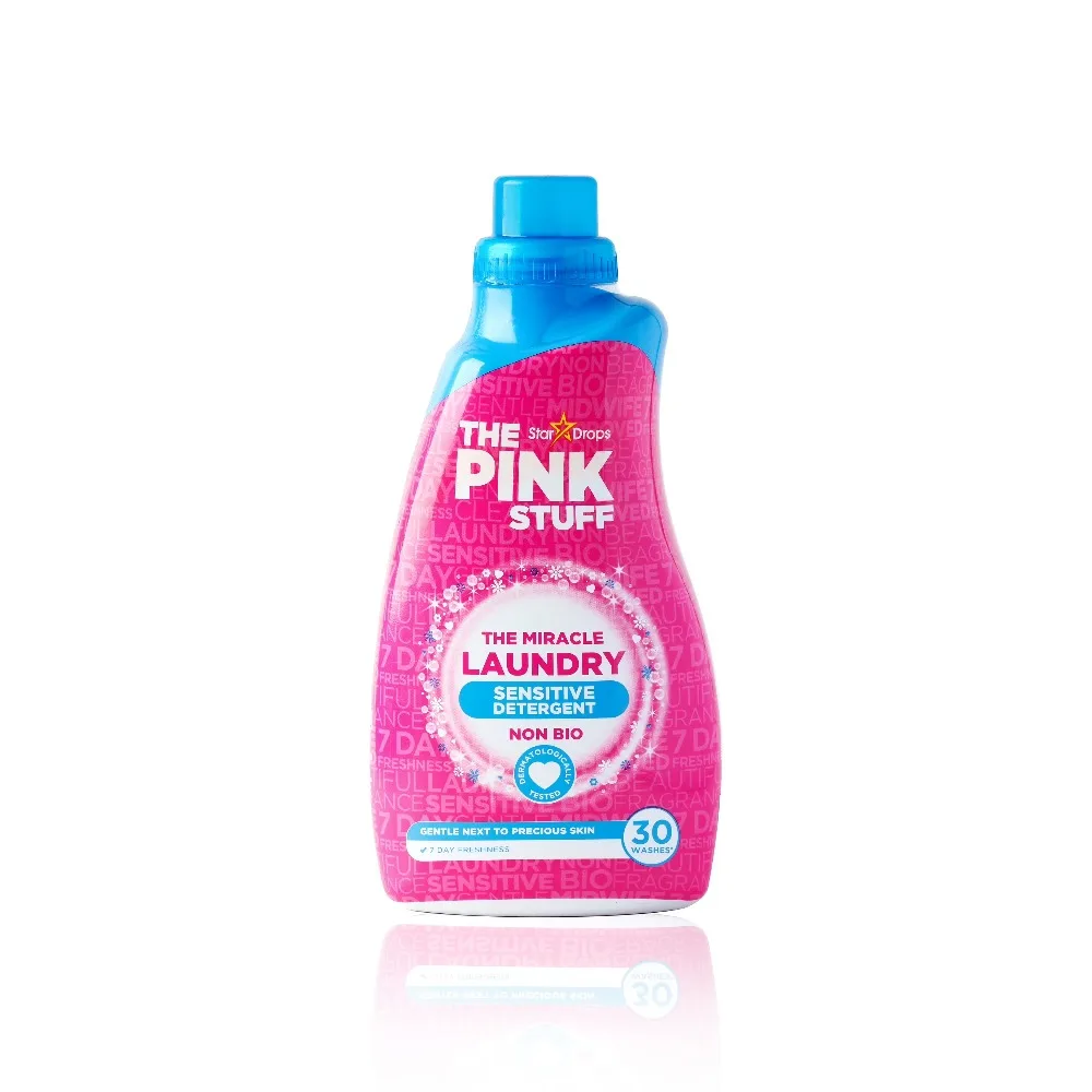 Miracle Liquid Laundry Detergent for Sensitive Skin Hypoallergenic Rhubarb Scent 32.5 oz Bottle Gentle on Skin 30 Washes Eco Friendly Cleaning