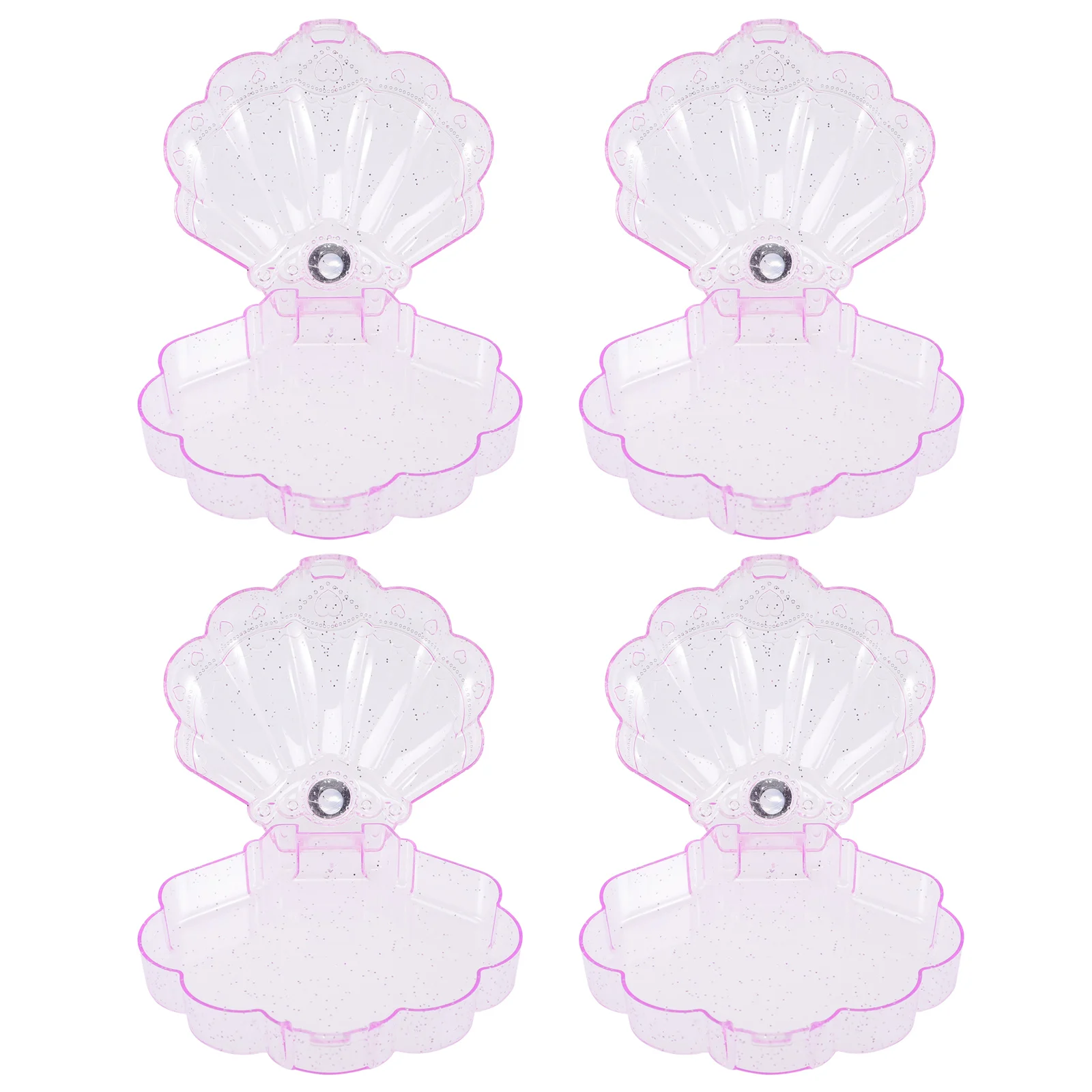 

4 Pcs Shell Bag Jewelry Box Seashells Candy Boxes Container Storage Containers Decorative with Lids Wedding