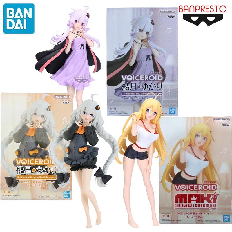 

Bandai Genuine Banpresto VOICEROID Anime Character Kizuna Akari Yuzuki Yukari Kids Christmas Gift Collection Action Toys Model