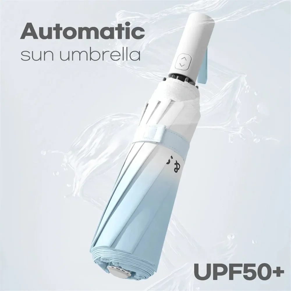 Umbrella Gradient Automatic No Rebound Safety UV Patio Parasol Women Man Kids Practical Modern Minimalist Elegant Luxury Nordic