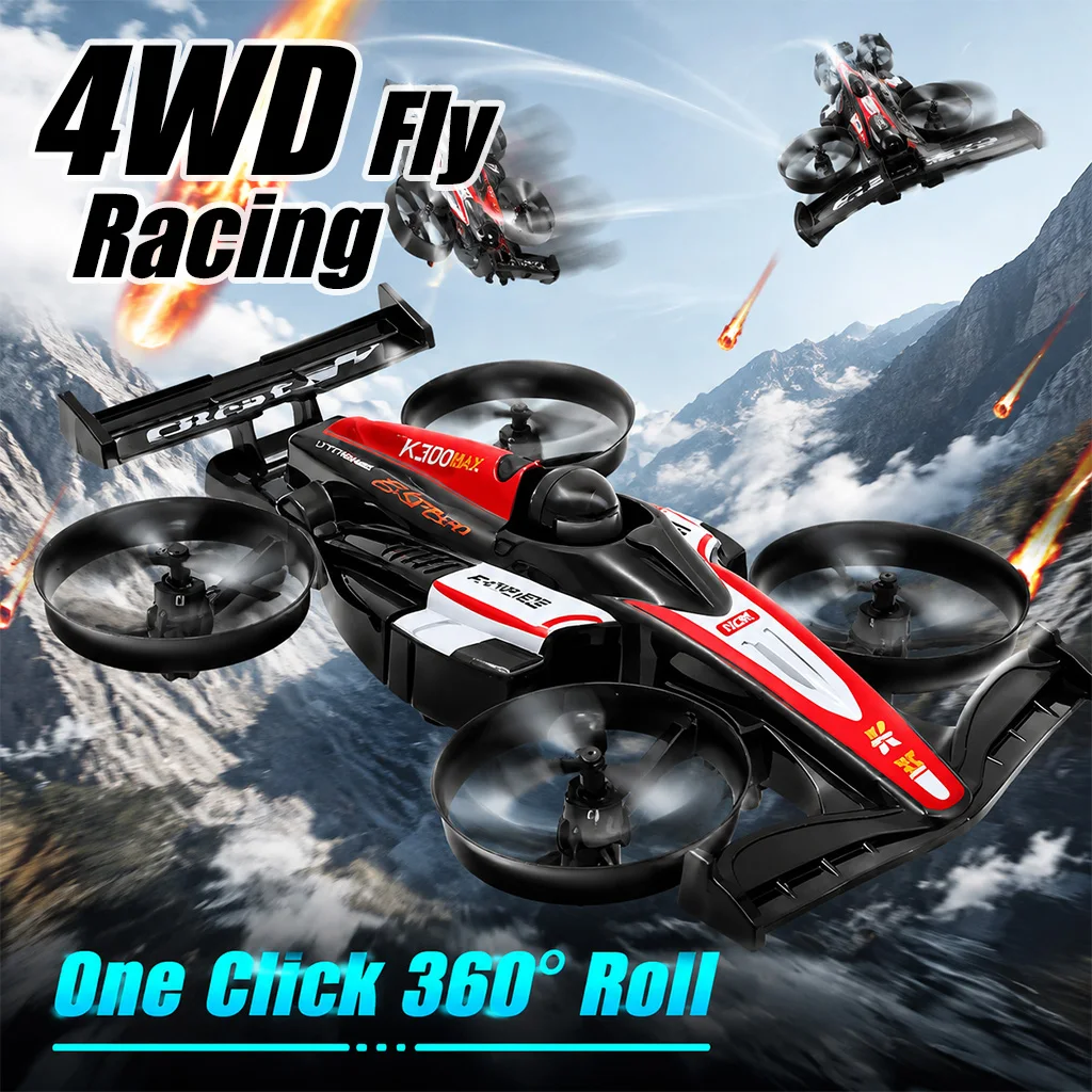 Mini Rc Flying Car 2.4G Remote Control Fighter  Hovering Helicopter Aircraft 2-In-1 Quadcopter Racing Toy Birthday Gift Kid Boys