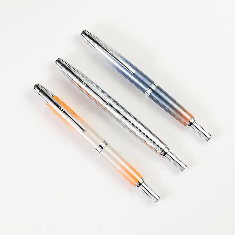 

Jinhao 10, красочная перьевая ручка с градиентом, выдвижное перо EF/F с конвертером чернил, новые школьные принадлежности