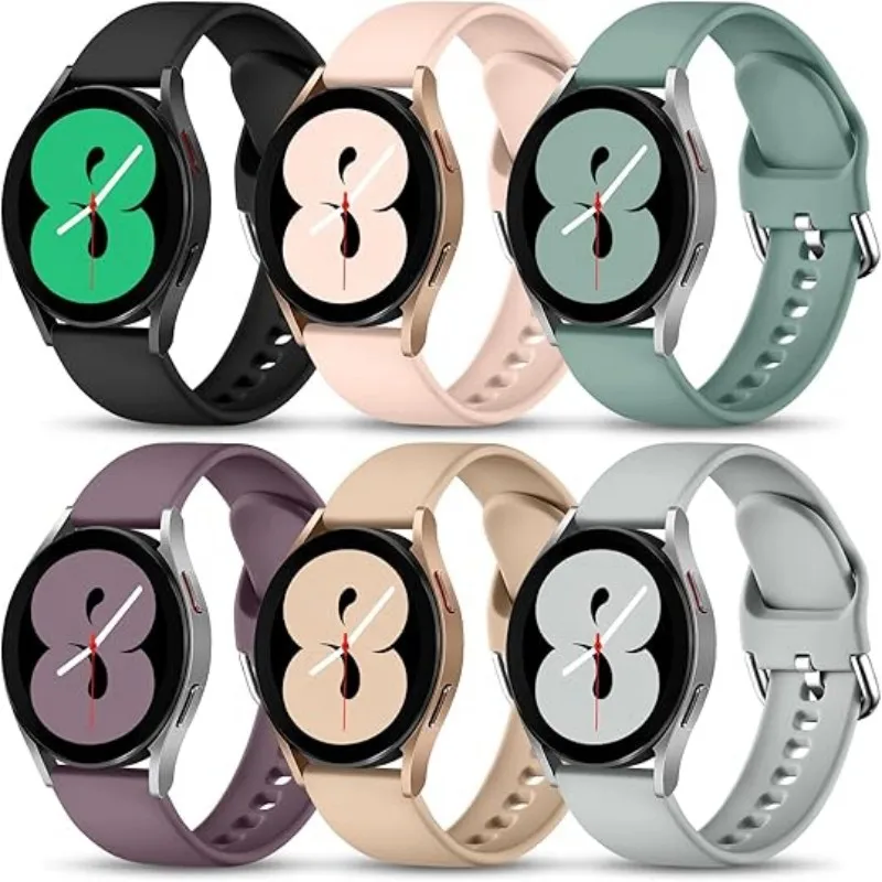 

22mm 20mm Strap for Samsung Galaxy Watch 4 5 6 7 4/6 Classic Active 2 Silicone Band for Amazfit Bip 3 Huawei GT4 GT3 2e Gear S3