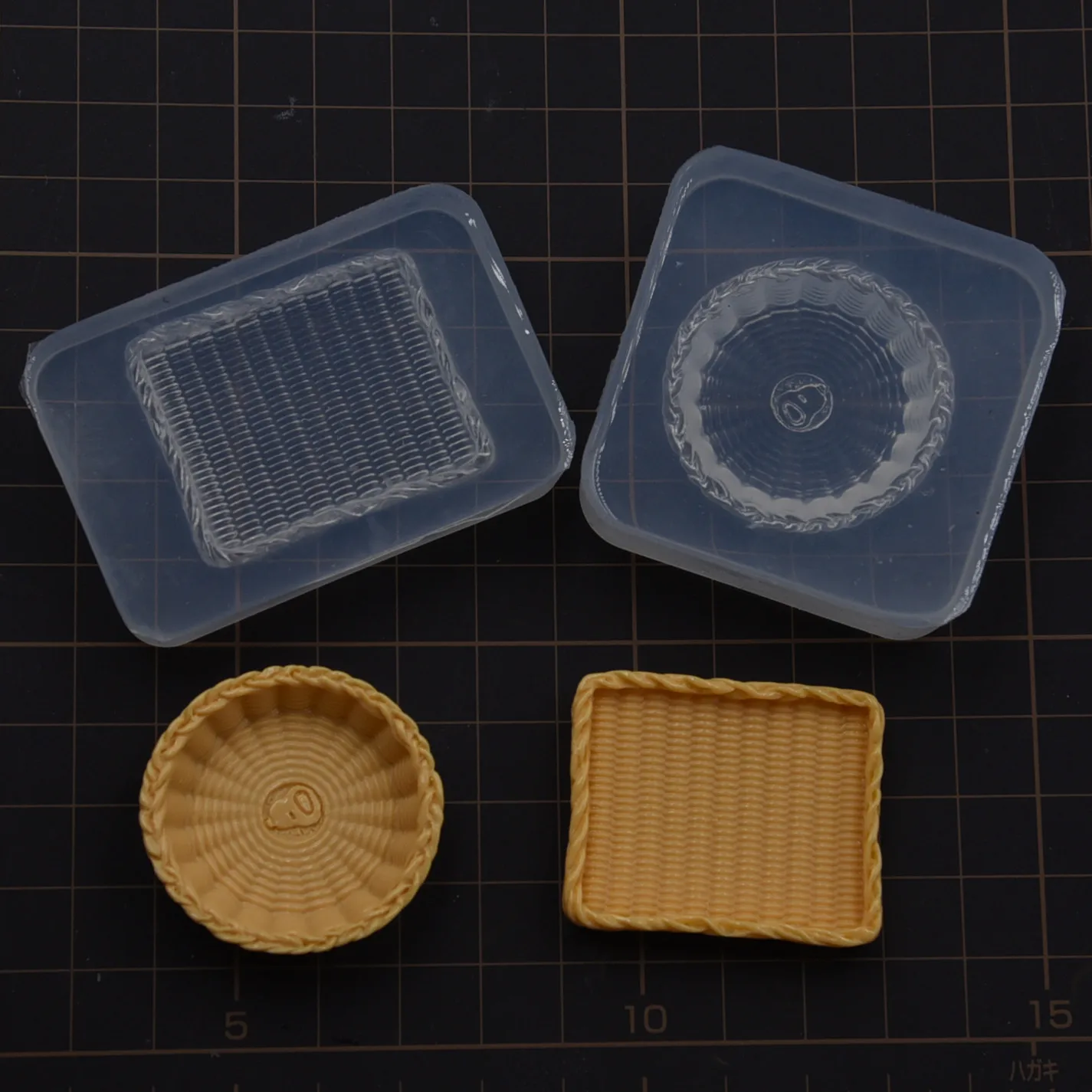 Mini Doll House Basket Silicone Mold Pottery Clay Expory Gule DIY Molds