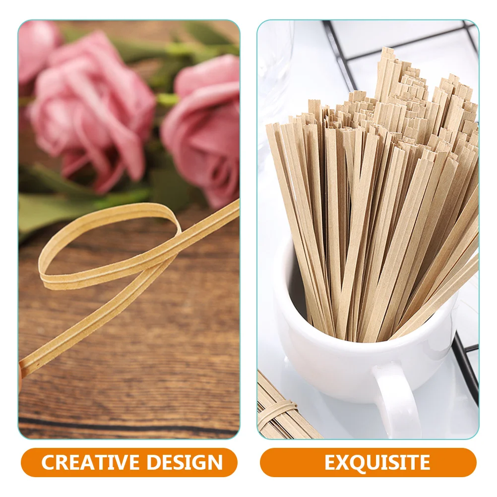 

1000 Pcs Bread Closure Tie Candy Ties Twist Gift Bag Cable Kraft Paper Wire for Food Bags Party Supplies Iron Reusable Travel