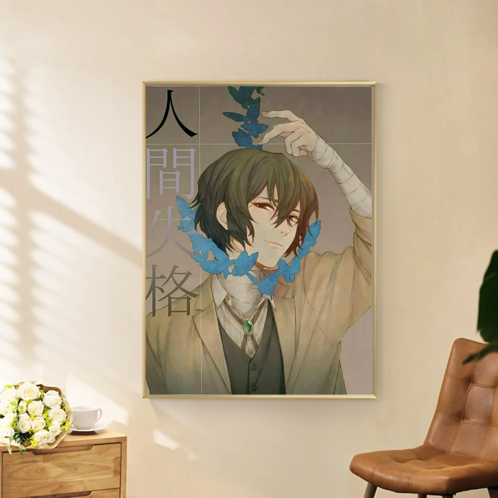 Bungo Stray Dog Osamu Dazai Good Quality Prints and Posters Waterproof Paper Sticker Coffee House Bar Posters Wall Stickers