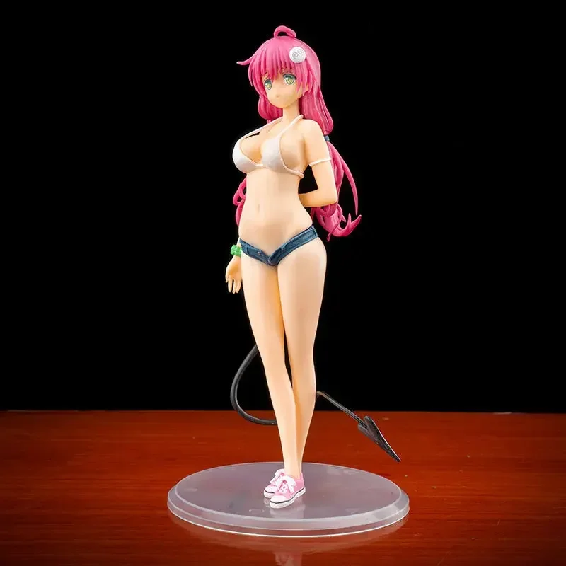 20CM Anime To love Amiami Ru Lala Satalin Deviluke Sexy Swimsuit PVC Figure Model Toys Cosplay Collectible Doll Gift