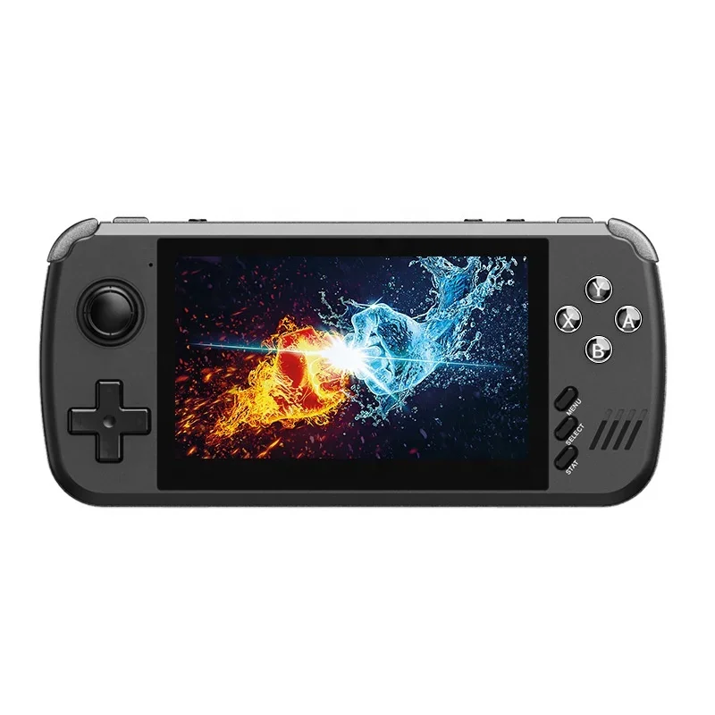 X39 Retro เครื่องเล่นเกมพกพาโอเพ่นซอร์ส 6000 + เกมคอนโซล 4.3 นิ้วหน้าจอ IPS 2500mAh Gamepad 32G 64G