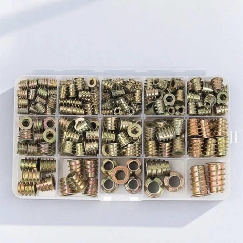 

70pcs Zinc Plated Colored Nut Heavy Duty Threaded Fastener For Wood Furniture Replacement Screw Socket Head Connector Barrel