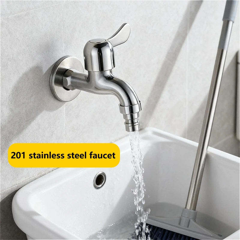 201 roestvrijstalen kraan badkamer wastafelkranen keuken waterkraan keuken wandmontage kraan huishoudelijke badkameraccessoires