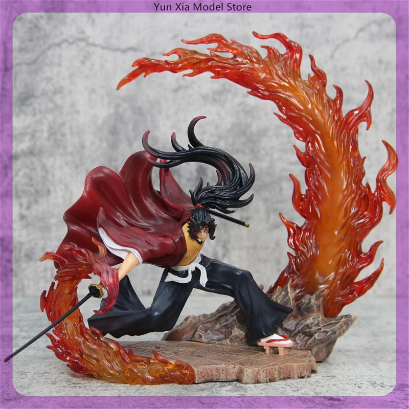 23cm Demon Slayer Tsugikuni Yoriichi Battle Anime Figure Model Statue Boys Collection Desktop Decoration Ornament Light Toy Gift