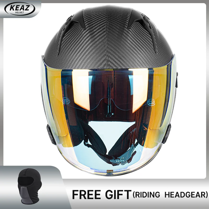 

Intelligent Ready Carbon Fiber 3/4 Helmet with Pre-Installed Bluetooth Communication System for Riding Comfortable and Coniencet
