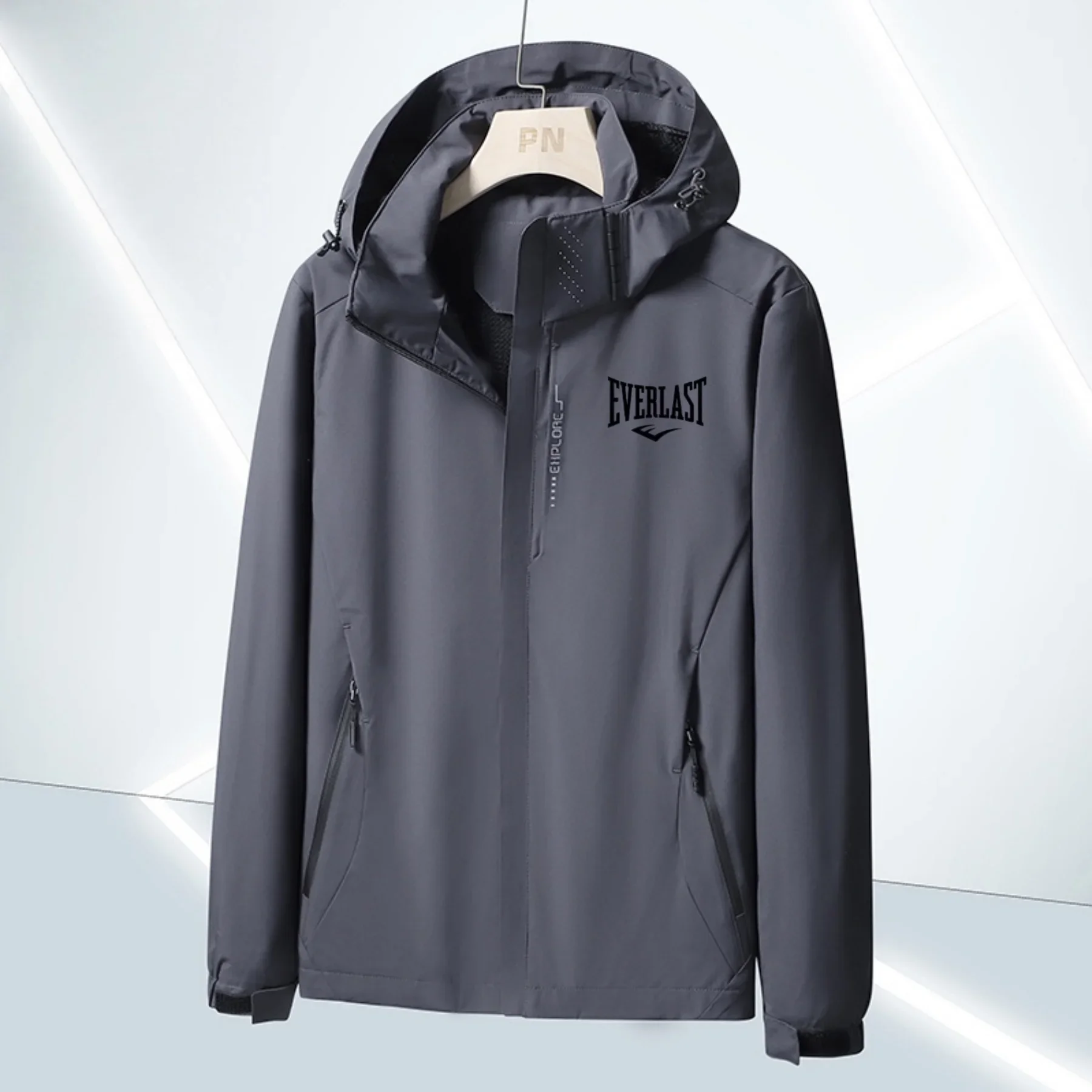 

Новая мужская водонепроницаемая легкая ветрозащитная куртка с капюшоном для активного отдыха, туризма и повседневной носки, коллекция 2026 года