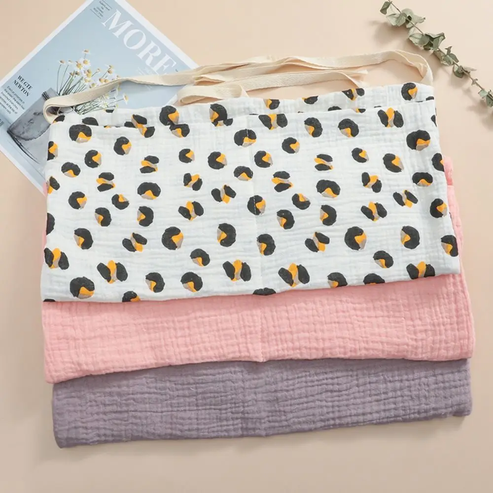 Space Saving Cotton Crib Storage Bag Large Capacity Dual-pocket Newborn Bedside Bag Portable Stroller Hanging Bag Crib