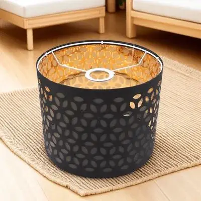 

Hollow-Out Fabric Lamp Shade Decorative Cloth Lampshade for Bedroom Living Room Soft Light Cover Dust-Proof Fabric Lamp Cover