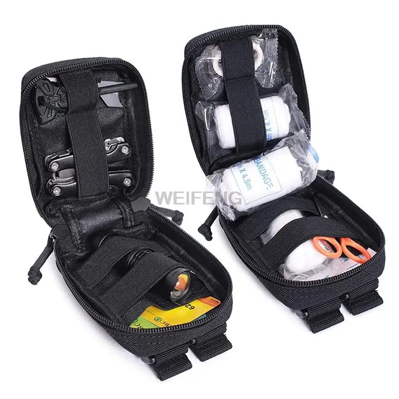 Tactical Molle EDC Pouch  Emergency Bag Hunting Accessories Utility Pouch Camping Multi-Purpose Tools Kit Zipper Bags