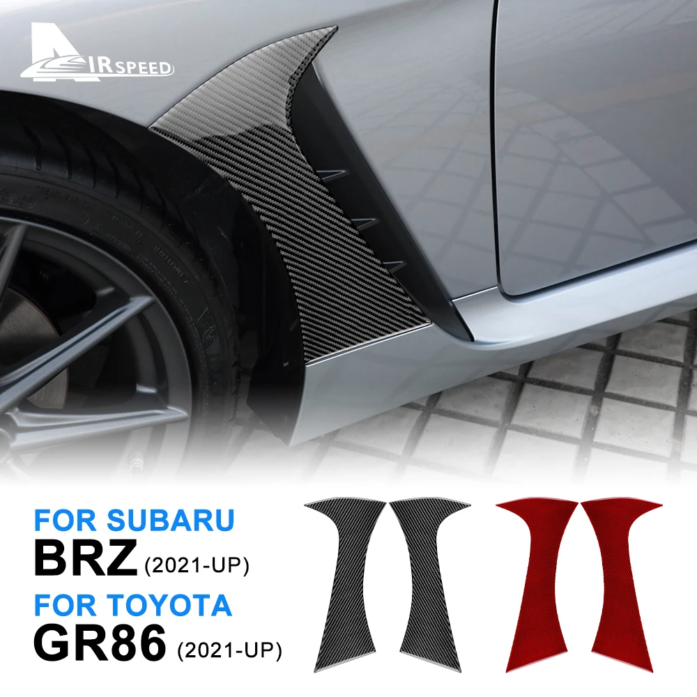 

for Subaru BRZ Toyota GR86 2021 2022 LHD RHD Real Carbon Fiber Sticker Car Fender Decorative Frame Trim Accessories