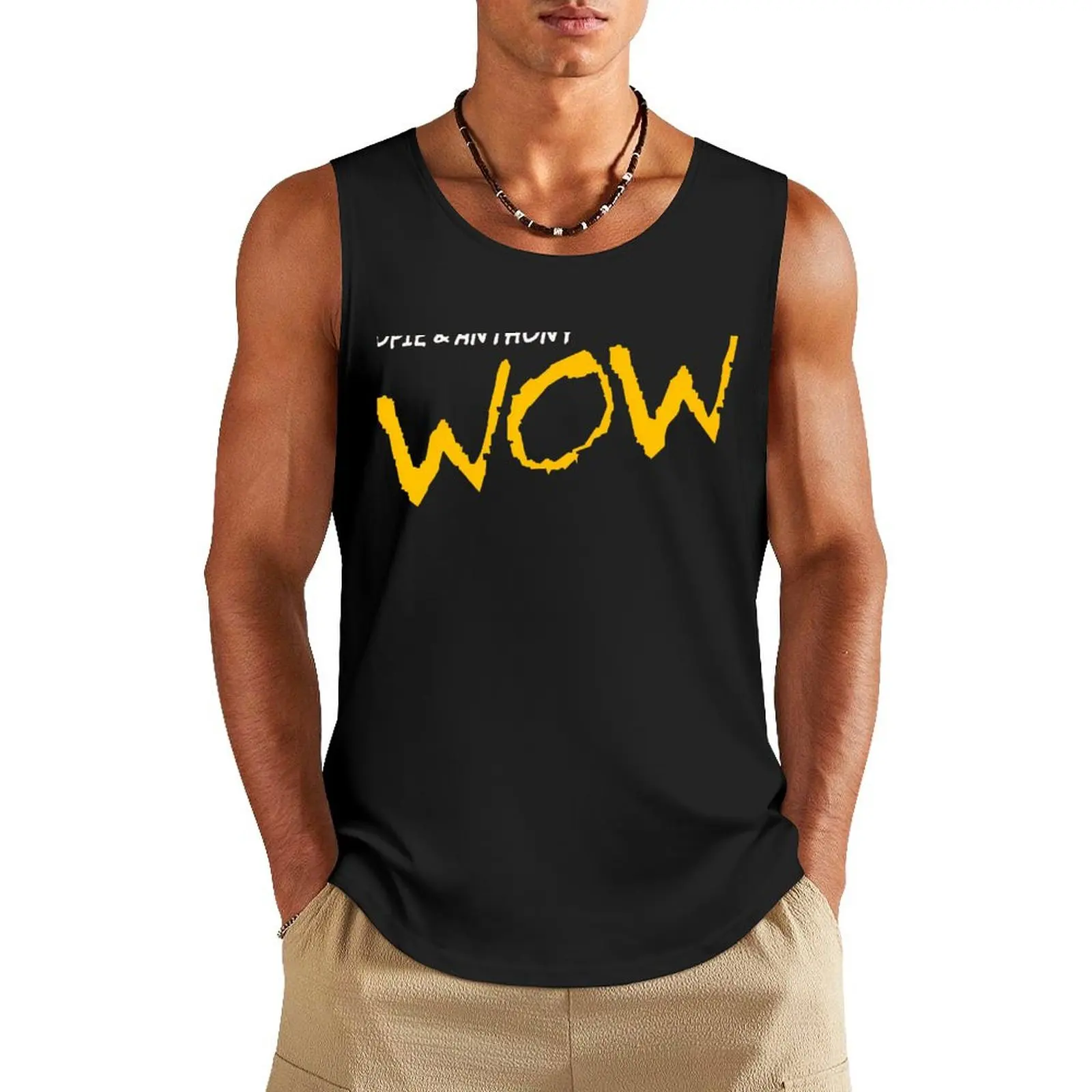 O&A WOW (Opie & Anthony) Tank Top running shirt underwear gym shirt man