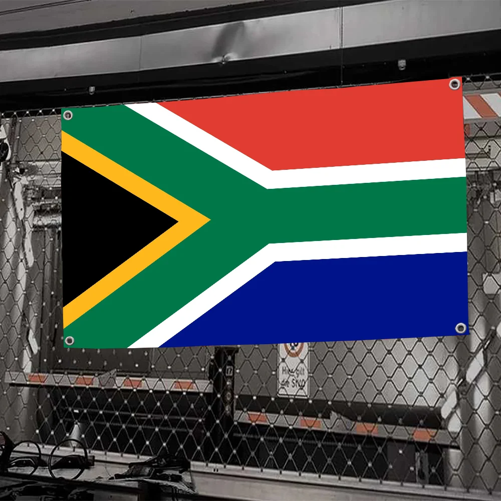 

1 шт., флаги и баннеры с флагом Южной Африки, флаг с четырьмя отверстиями, полиэстер, уличный декор, эстетика комнаты