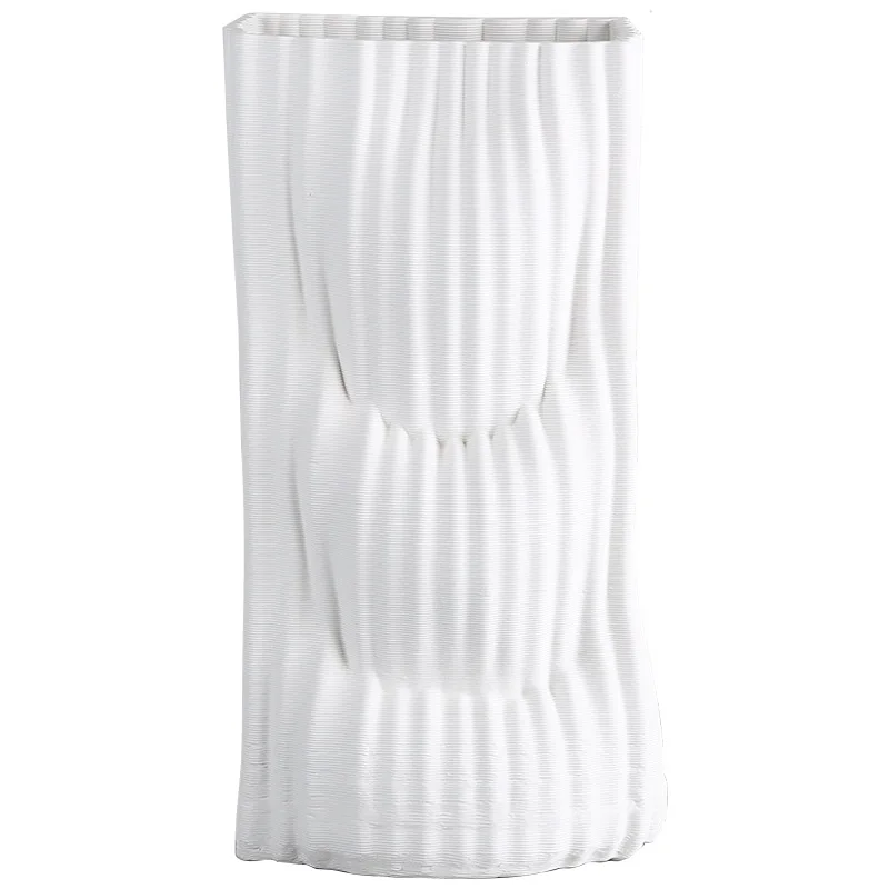 

Large 3D printed ceramic vase ornament, home entrance, living room and dining room soft decoration flower ware