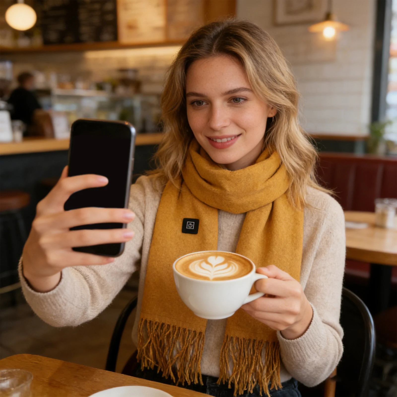 Intelligent Electric Heating Scarf Solid Color Intelligent Electric Heating Scarf Multiple Settings For Warmth In All Scenes