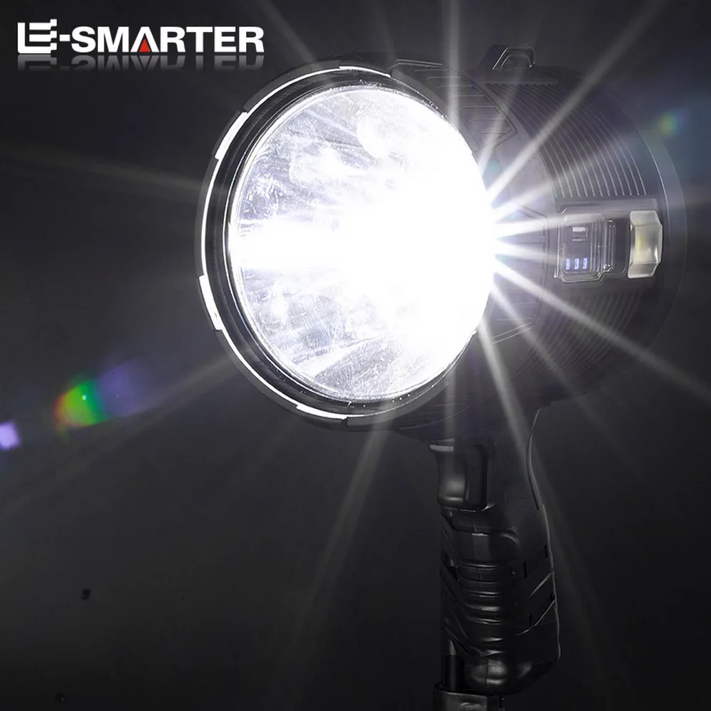 Ultra Bright LED Flashlight Floodlight Solar Charging Torch 3 Lighting Modes Portable Camping Searchlight With 3 Colored Filter