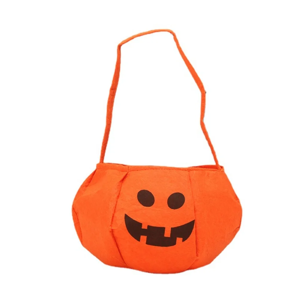 

Portable Ghost Pumpkin Bag Cloth Gifts Pouch Halloween Candy Bag Shoulder Bag Trick or Treat Pumpkin Candy Bag Children