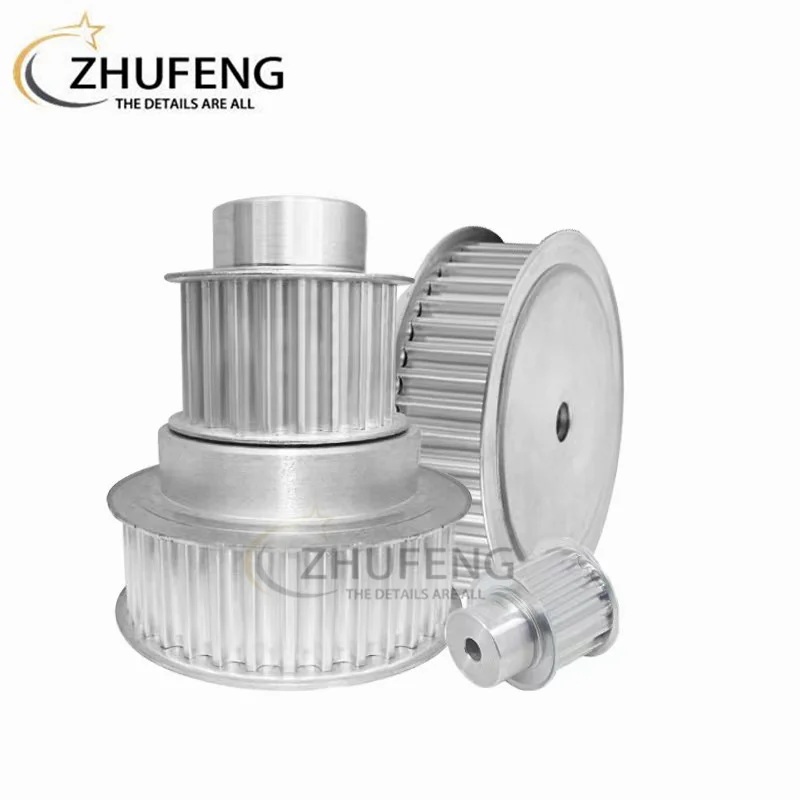 Imagem -03 - Padrão do Alufer da Polia do Sincronismo de Zhufeng Htd 8m Parte 8t 36t 37t 38t 39t 40t 42t Largura 27 32 mm Processo Furou 10 mm 12 mm o