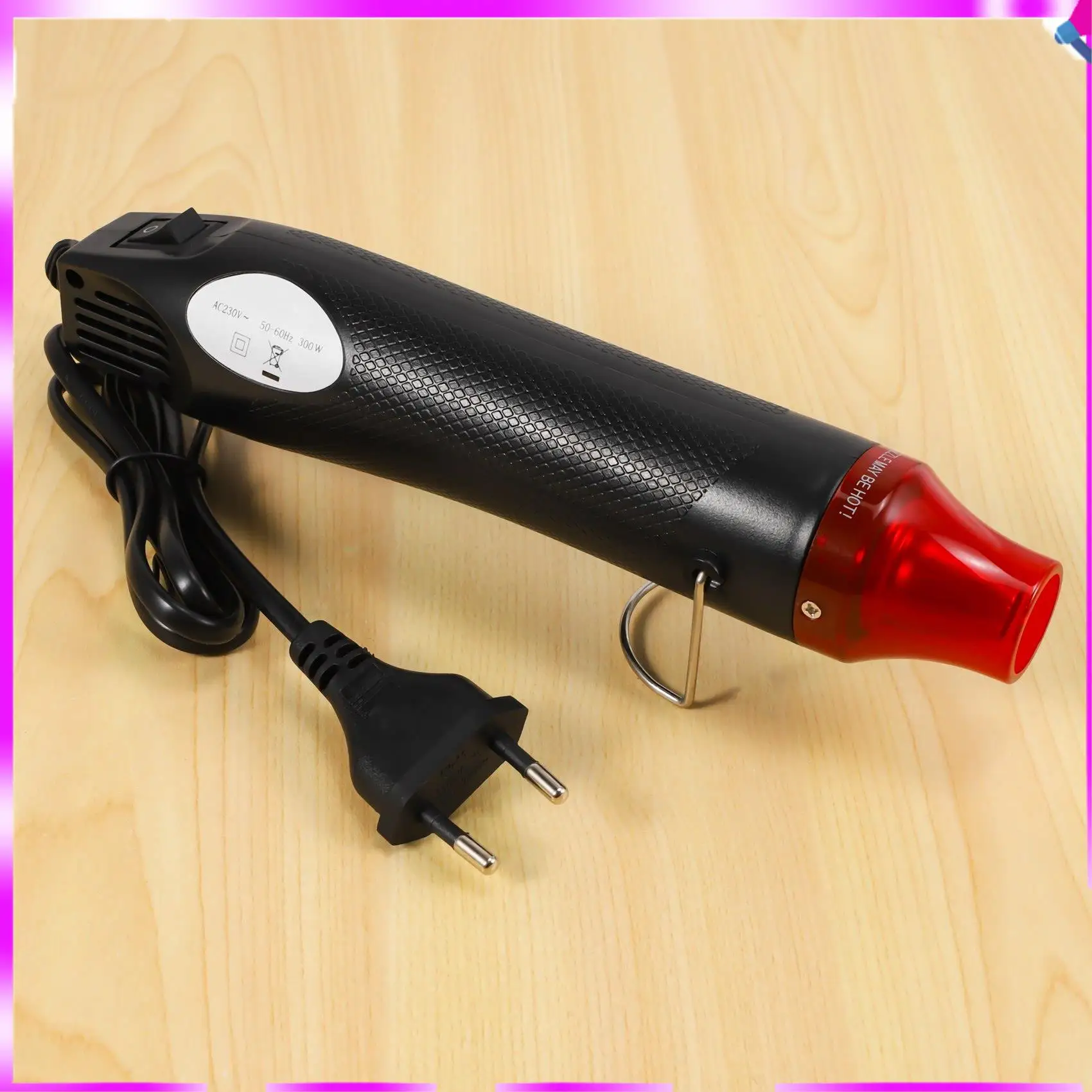 N96R EU Plug 220V 300W DIY Mini Heteluchtpistool Tool Voor Wikkelen Krimpkous Drogen