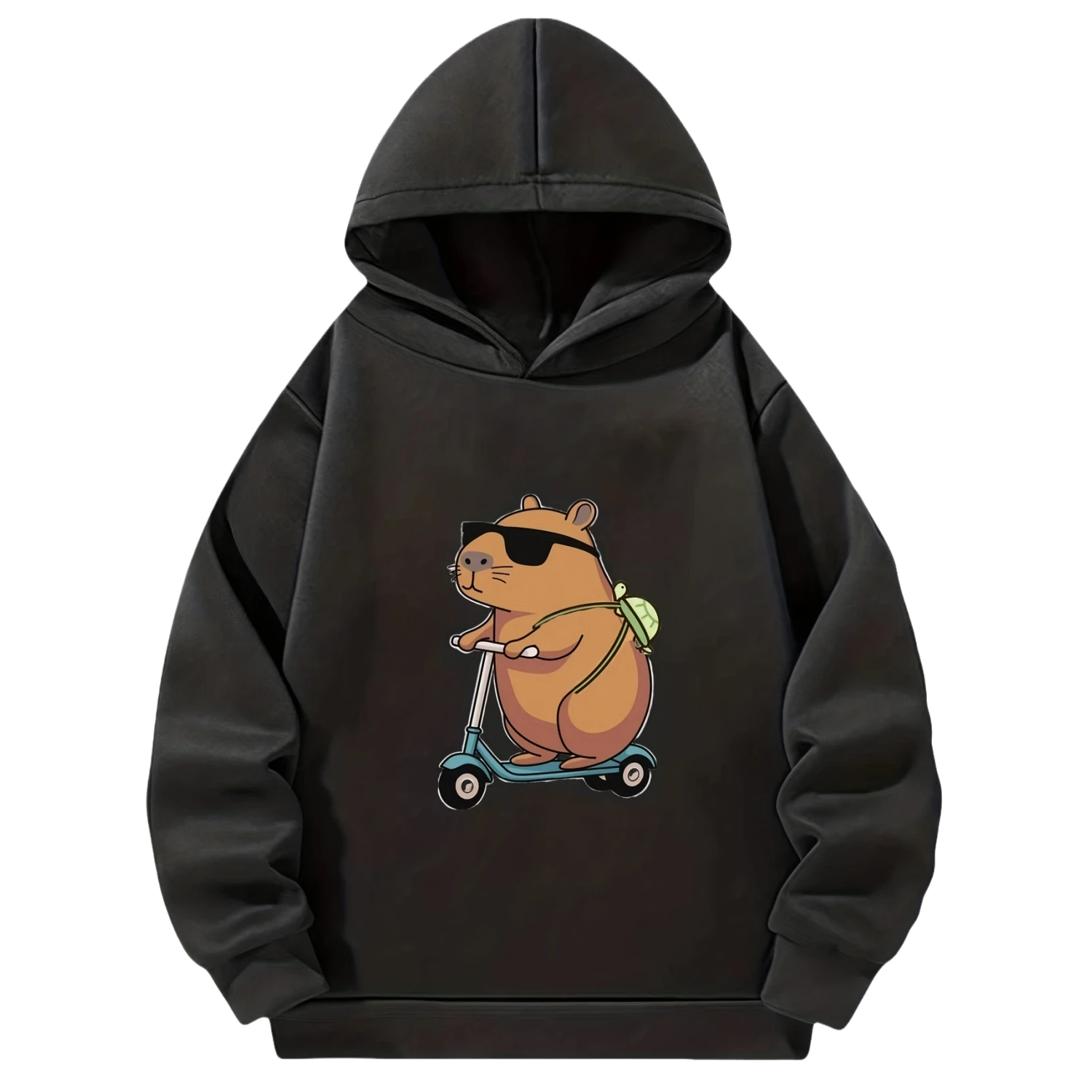 

Children's hoodie with dolphin skateboard print, suitable for casual school and outdoor wear, featuring fun dolphin designs